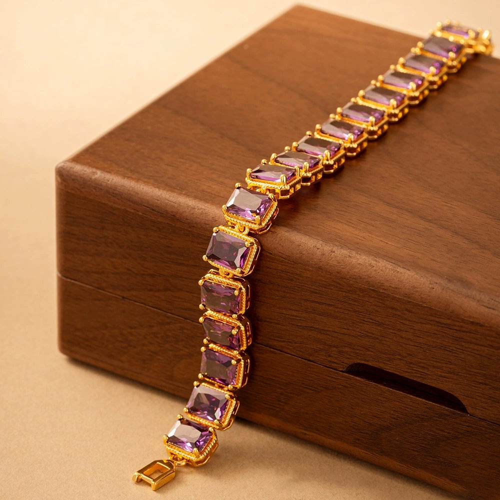 Rainbow Block Statement Bracelet