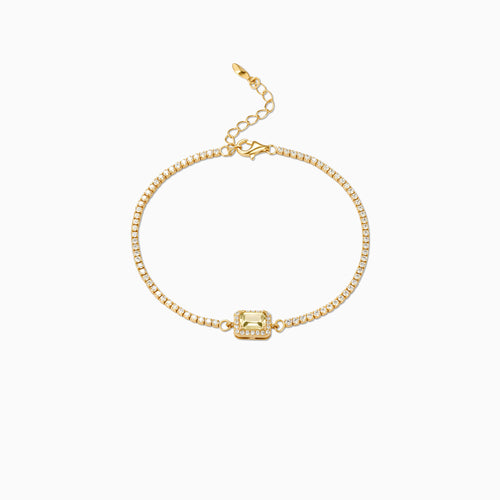 Radiant Halo Rectangle Bracelet-Yellow