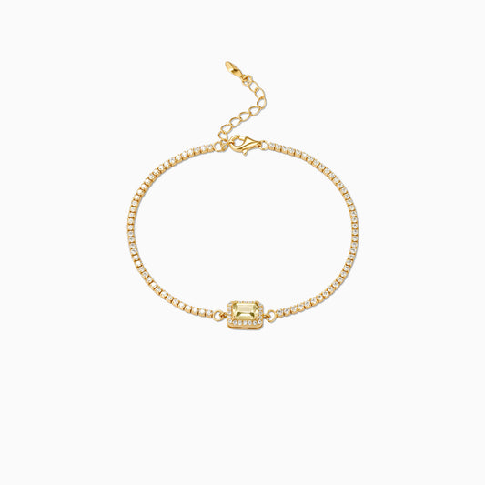 Radiant Halo Rectangle Bracelet-Yellow