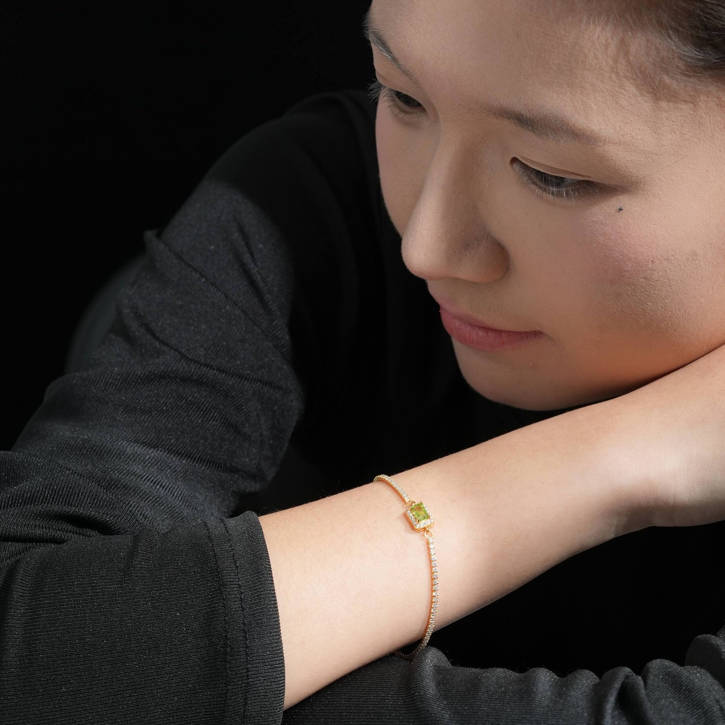 Radiant Halo Rectangle Bracelet