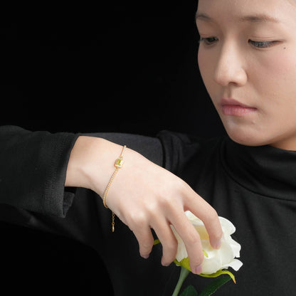 Radiant Halo Rectangle Bracelet