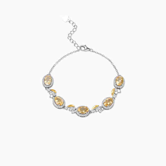 Citrine Glow Halo Bracelet
