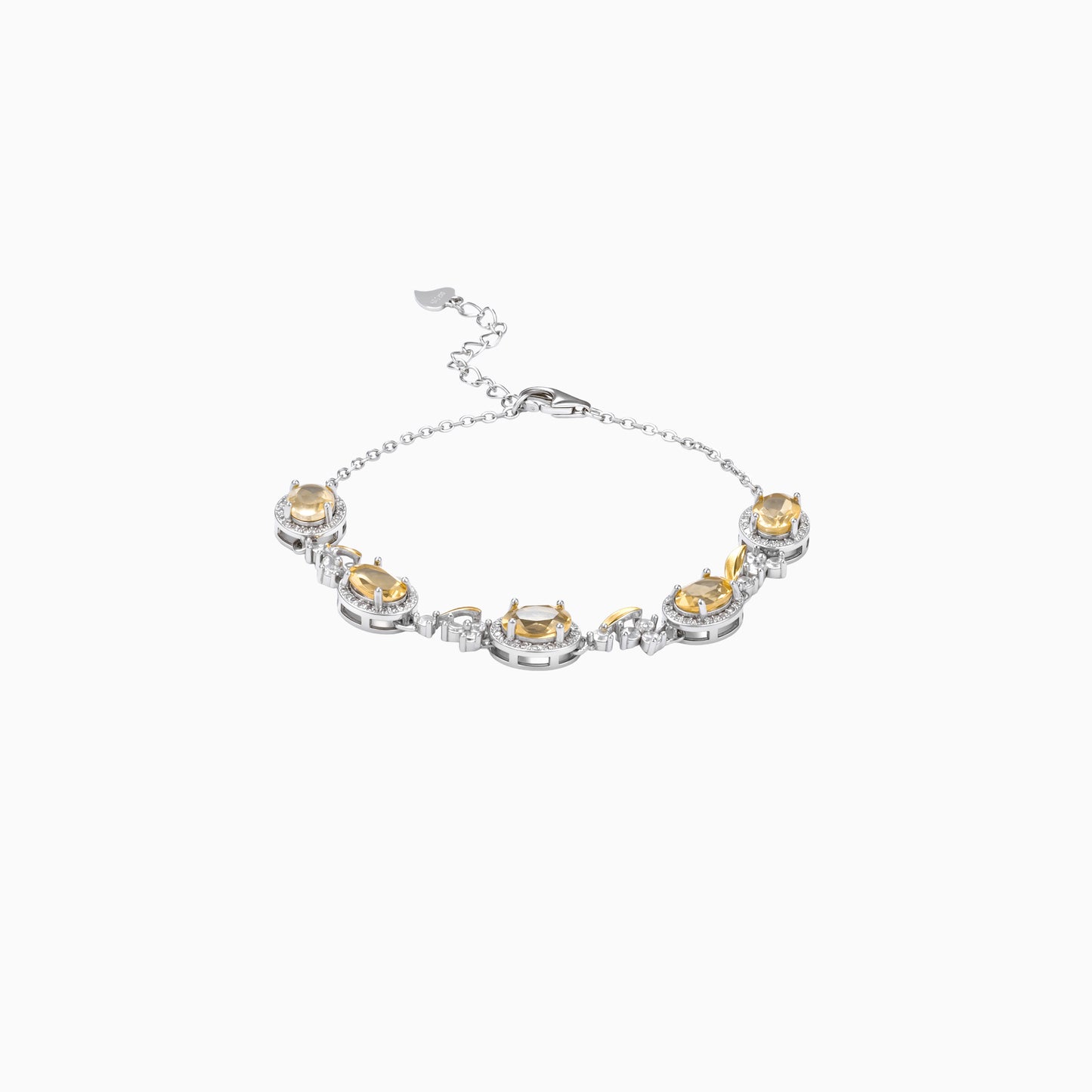 Citrine Glow Halo Bracelet