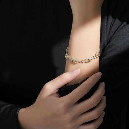 Citrine Glow Halo Bracelet