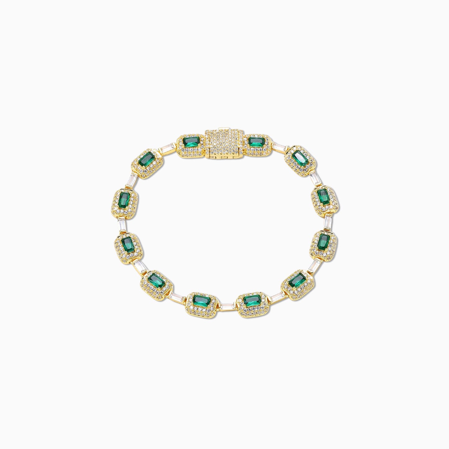 Emerald Geometry Link Bracelet