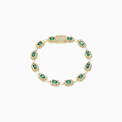 Emerald Geometry Link Bracelet