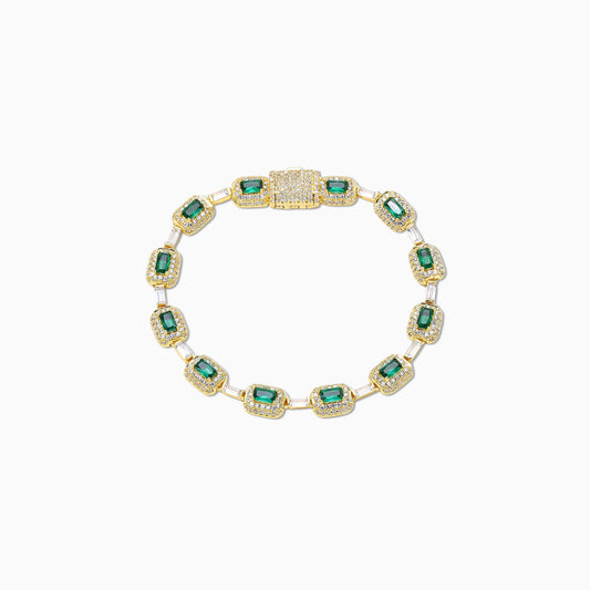 Emerald Geometry Link Bracelet