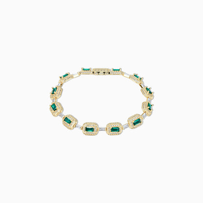Emerald Geometry Link Bracelet