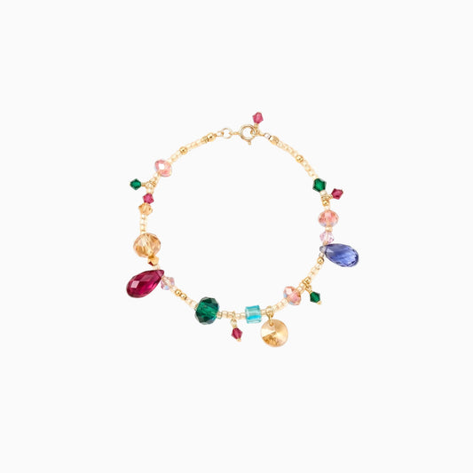 Multi-color Crystal Asymmetric Bracelet
