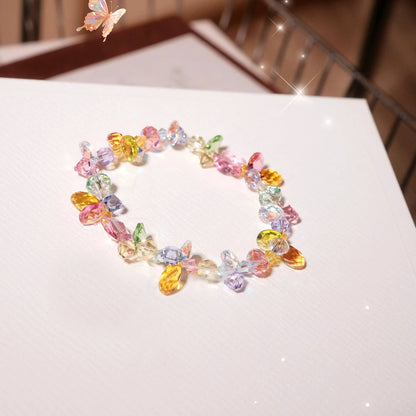 Multi-color Crystal Butterfly Bracelet