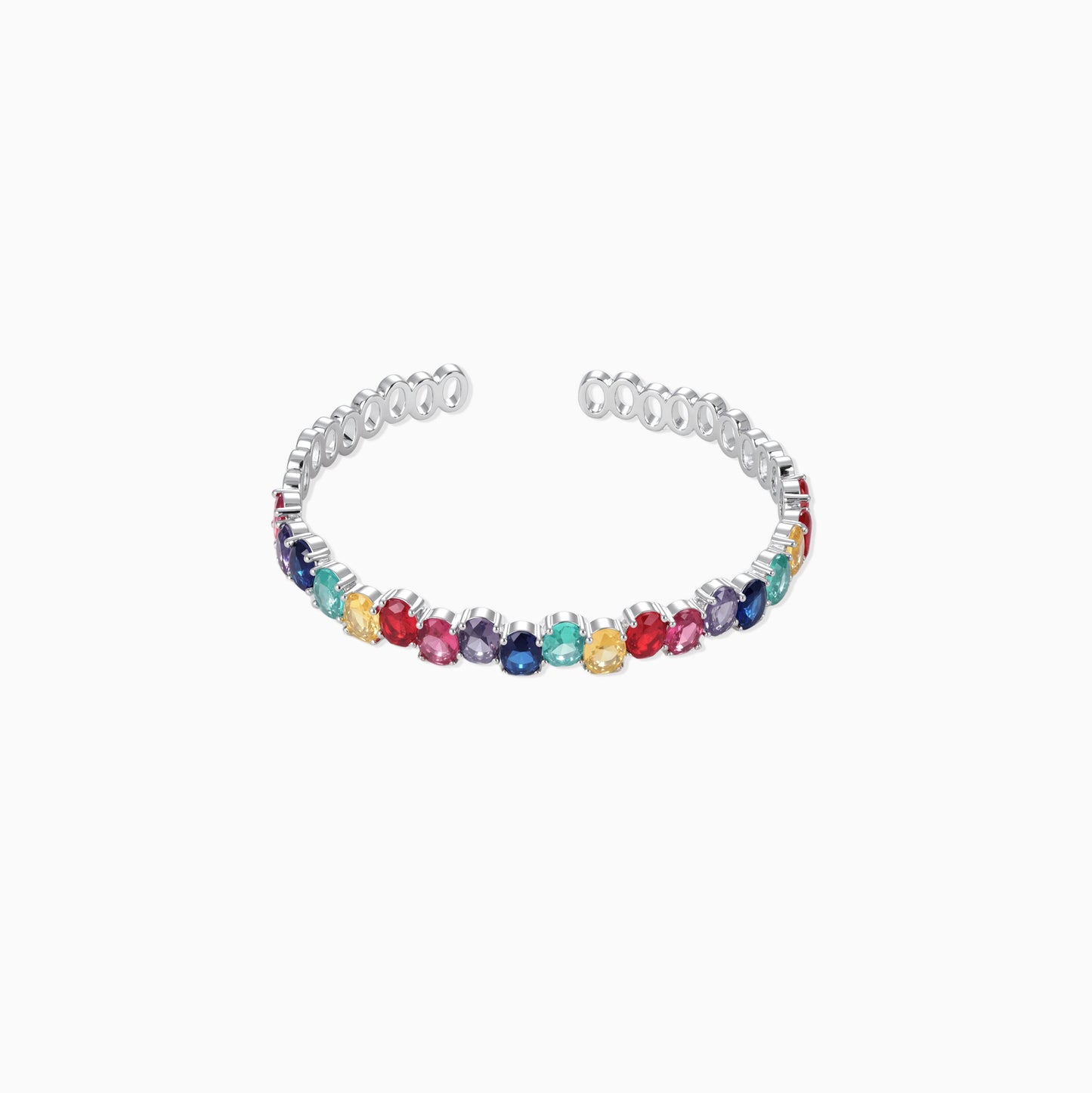 Multi-color Spectrum Open Bracelet