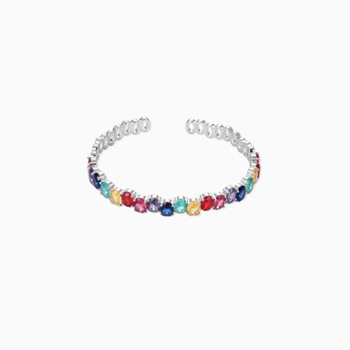 Multi-color Spectrum Open Bracelet
