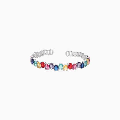 Multi-color Spectrum Open Bracelet
