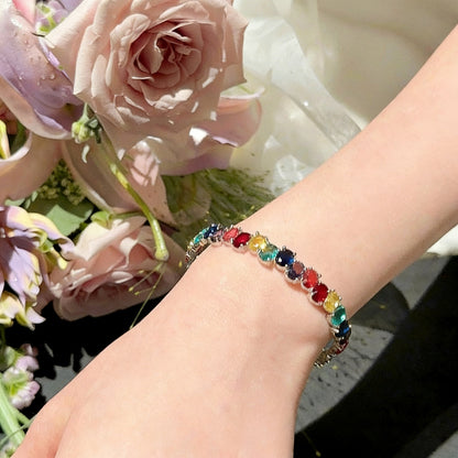 Multi-color Spectrum Open Bracelet