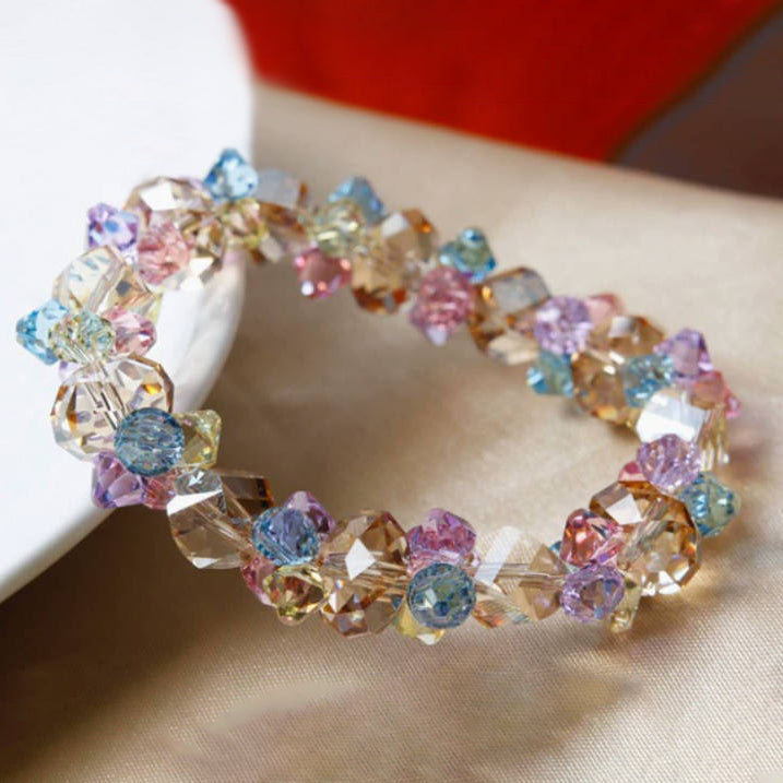 Bloom Wreath Blue Crystal Bracelet