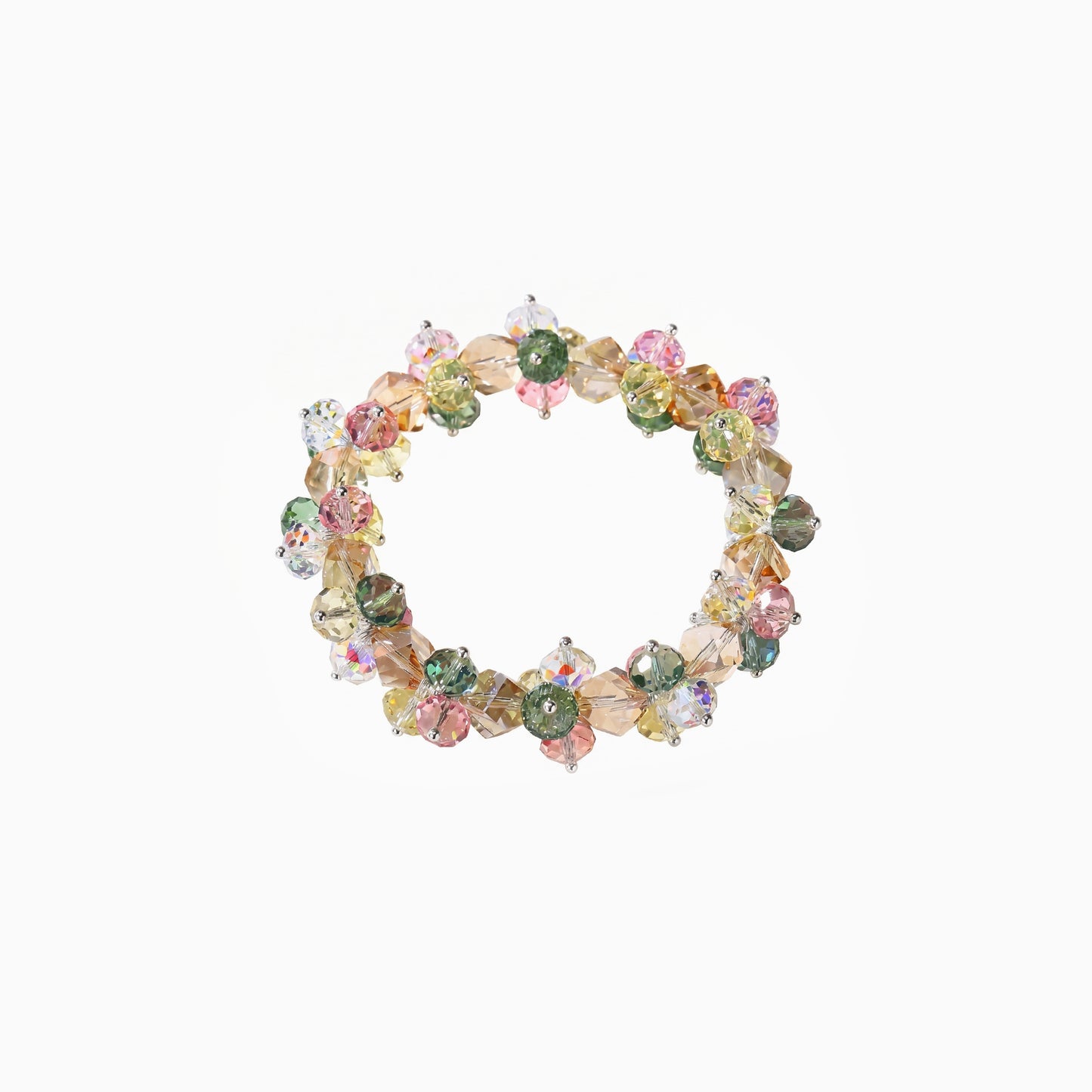 Bloom Wreath Green Crystal Bracelet
