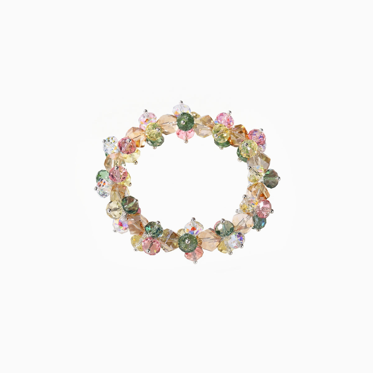 Bloom Wreath Green Crystal Bracelet