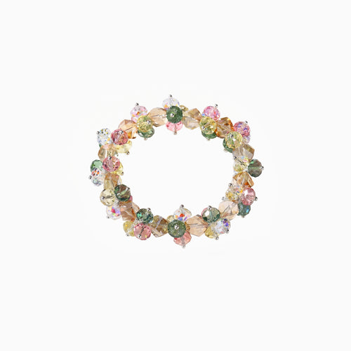 Bloom Wreath Green Crystal Bracelet