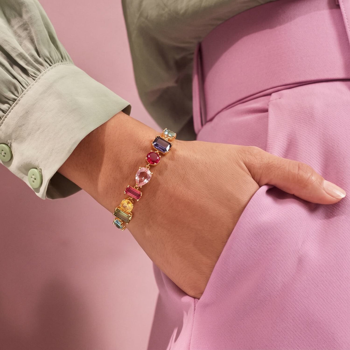 Multi-color Mixed Scatter Bracelet