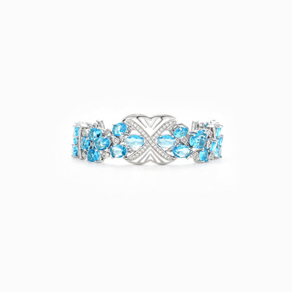 Blue Tide Oval Link Bracelet