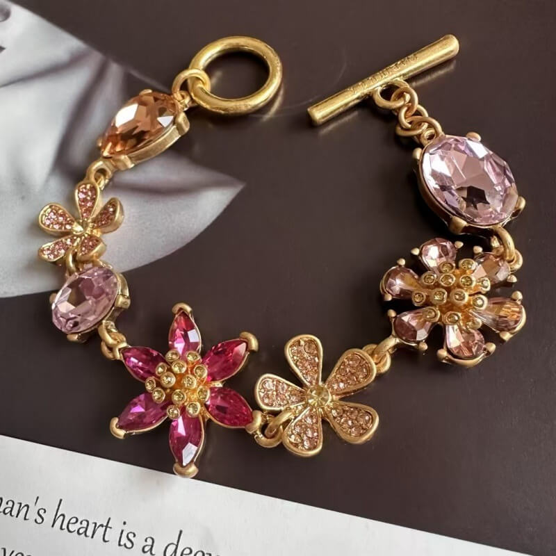 Floral Gemline Bracelet