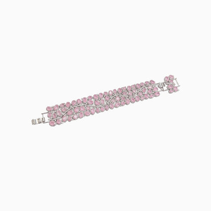 Multicolor Cluster Wide Cuff Bracelet