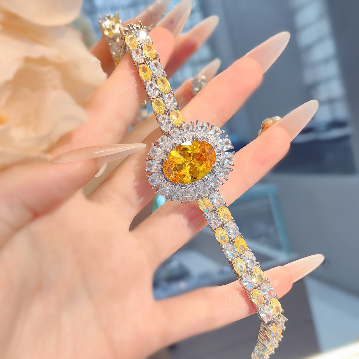 Sunburst Halo Bracelet