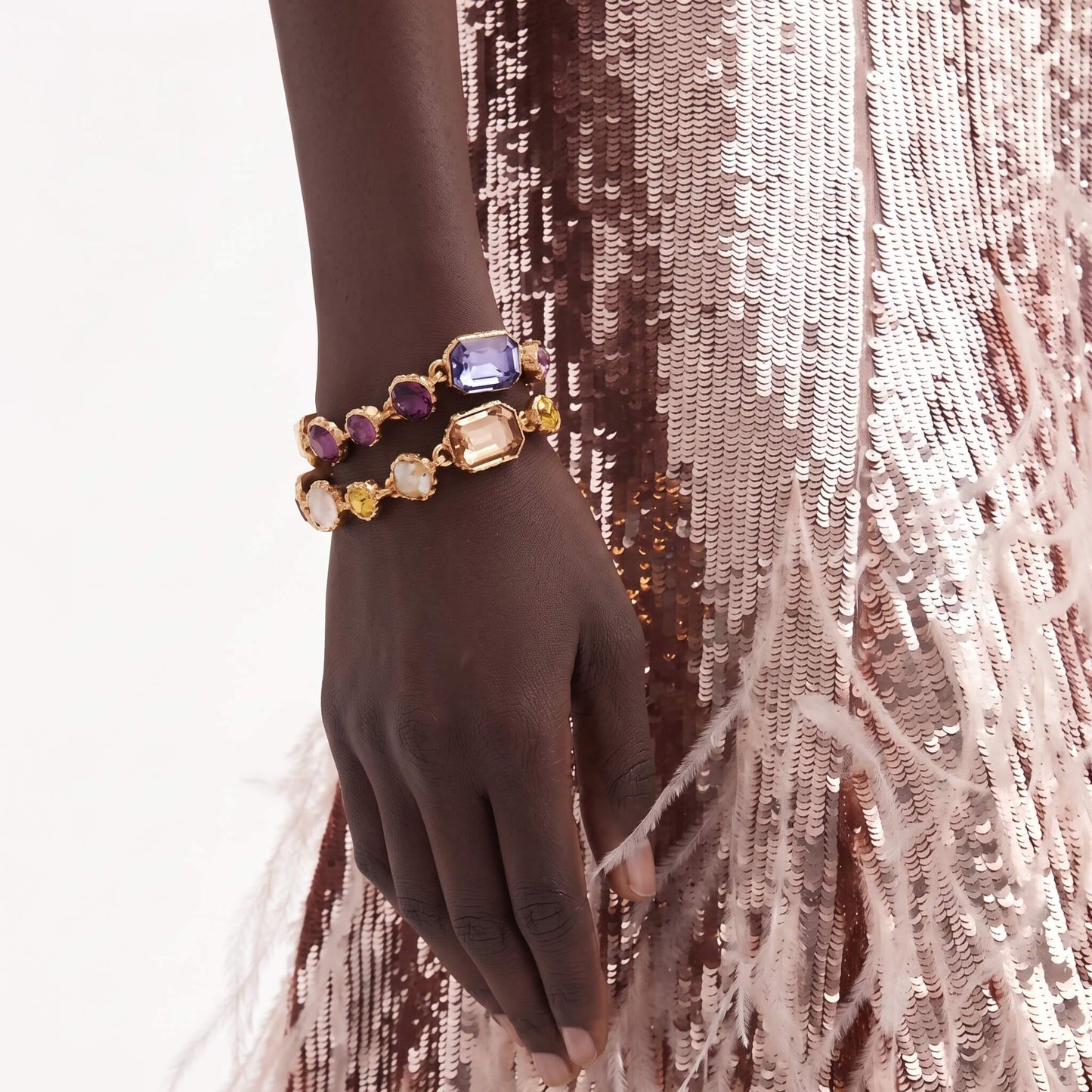 Purple Gem Link Bracelet