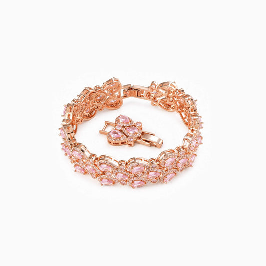 Pink Teardrop Garland Bracelet