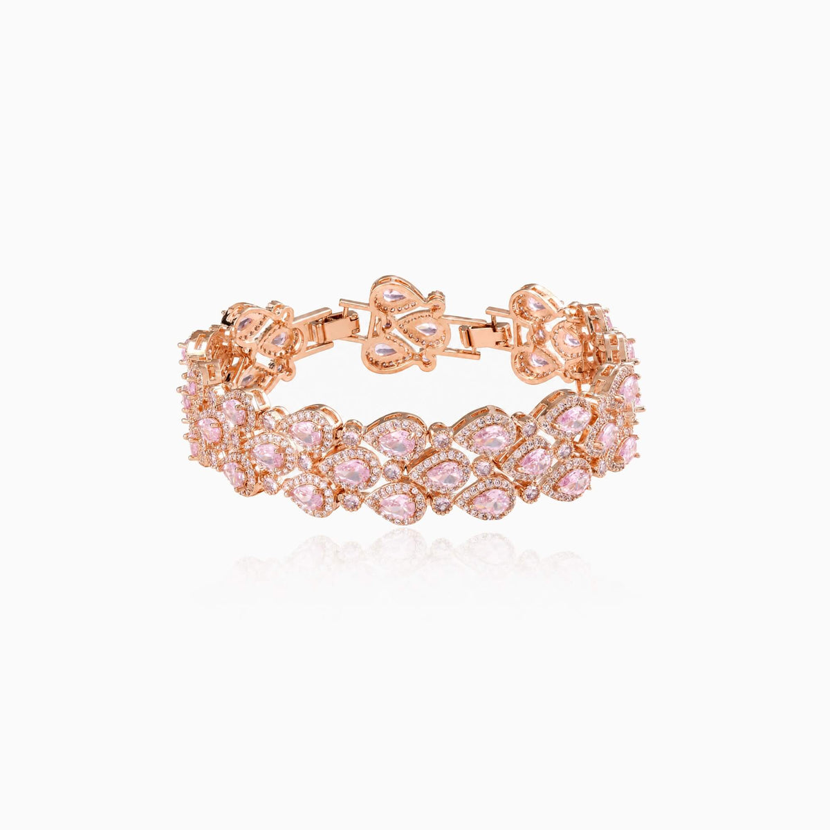 Pink Teardrop Garland Bracelet