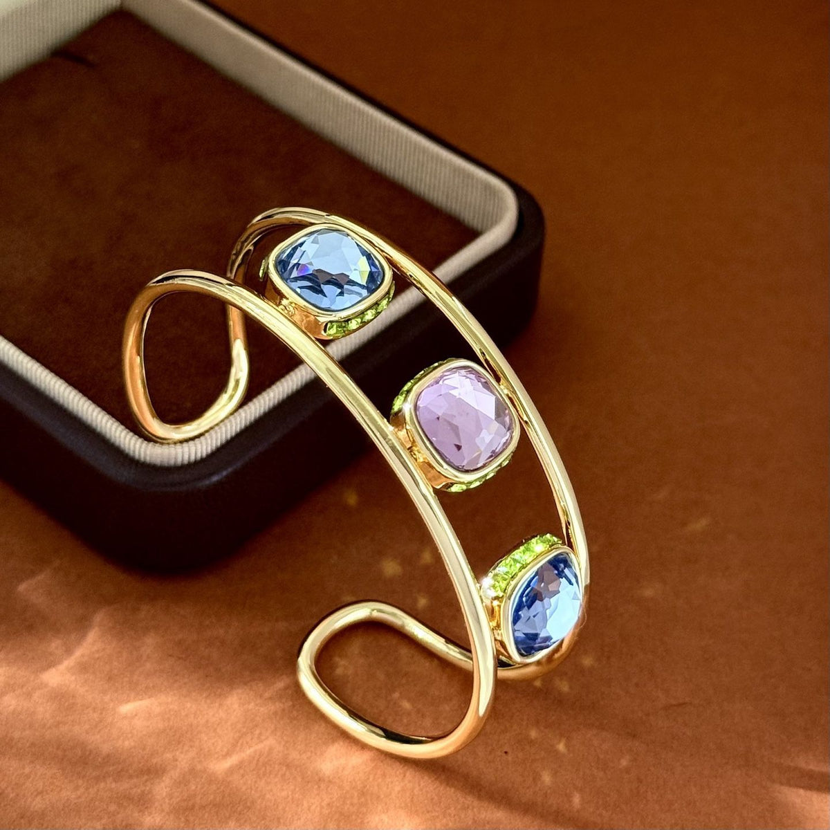 Reversible Gem Cuff Bangle