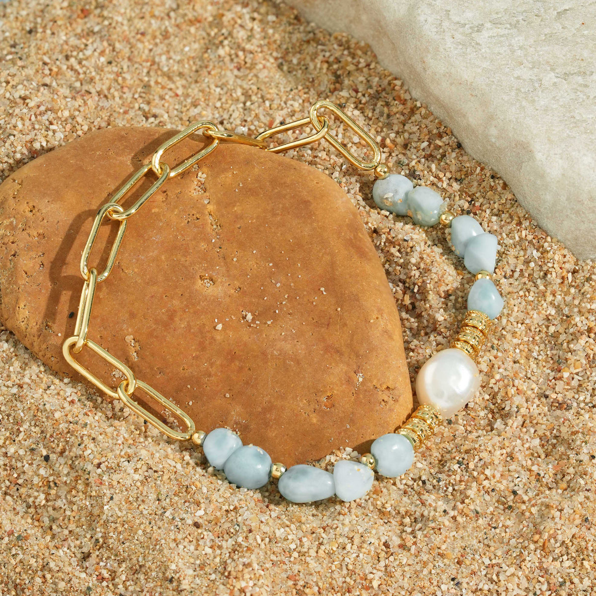 Larimar Chain Bracelet