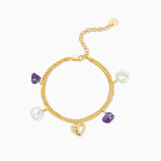 Amethyst Double-Layer Bracelet