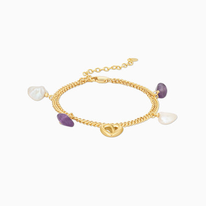 Amethyst Double-Layer Bracelet