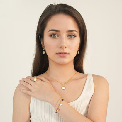 Amethyst Double-Layer Bracelet