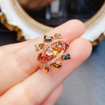 Bloom Spiral Tourmaline Ring