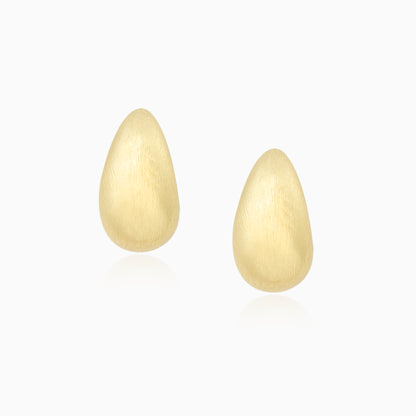 Drop Shaped Golden Plated  Hook Earrings