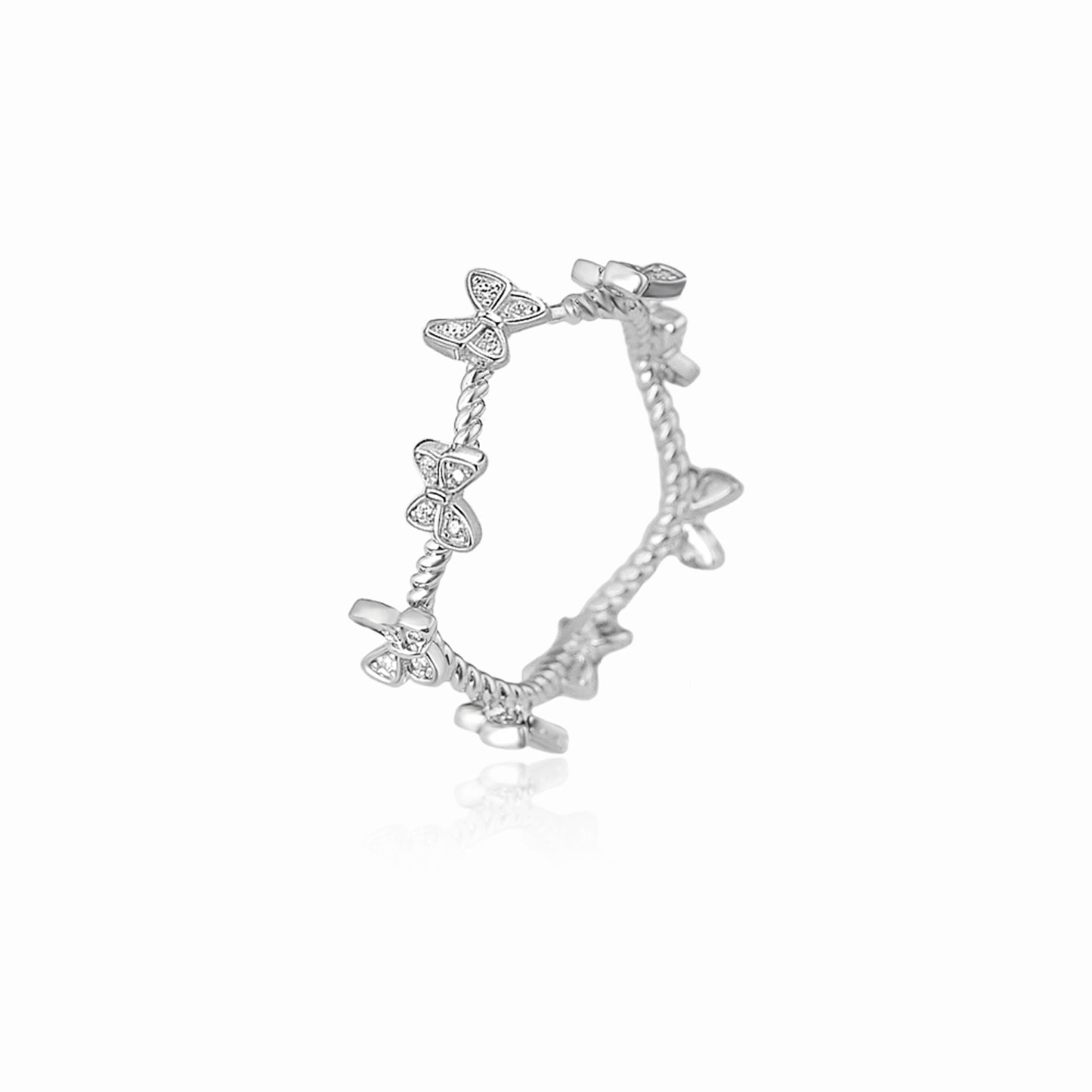 Wavy Butterfly Zirconia Ring