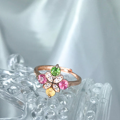 Clover Charm Tourmaline Ring