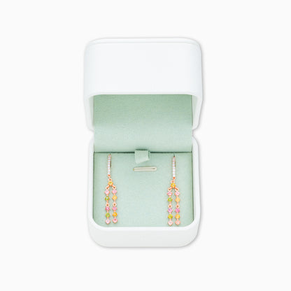 Serene Azure Whisper Tourmaline Earrings