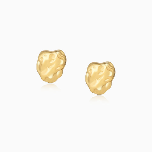 Elegant Textured Faceted Stud Earrings