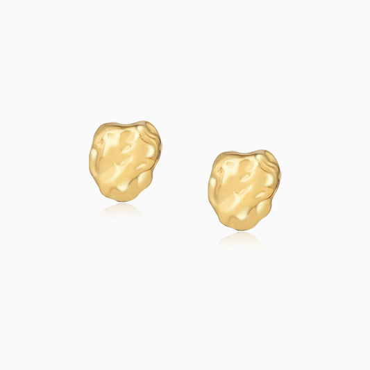 Elegant Textured Faceted Stud Earrings