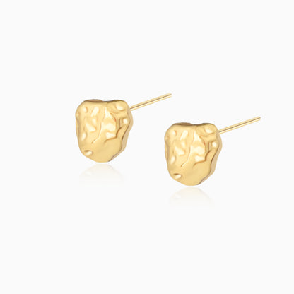 Elegant Textured Faceted Stud Earrings