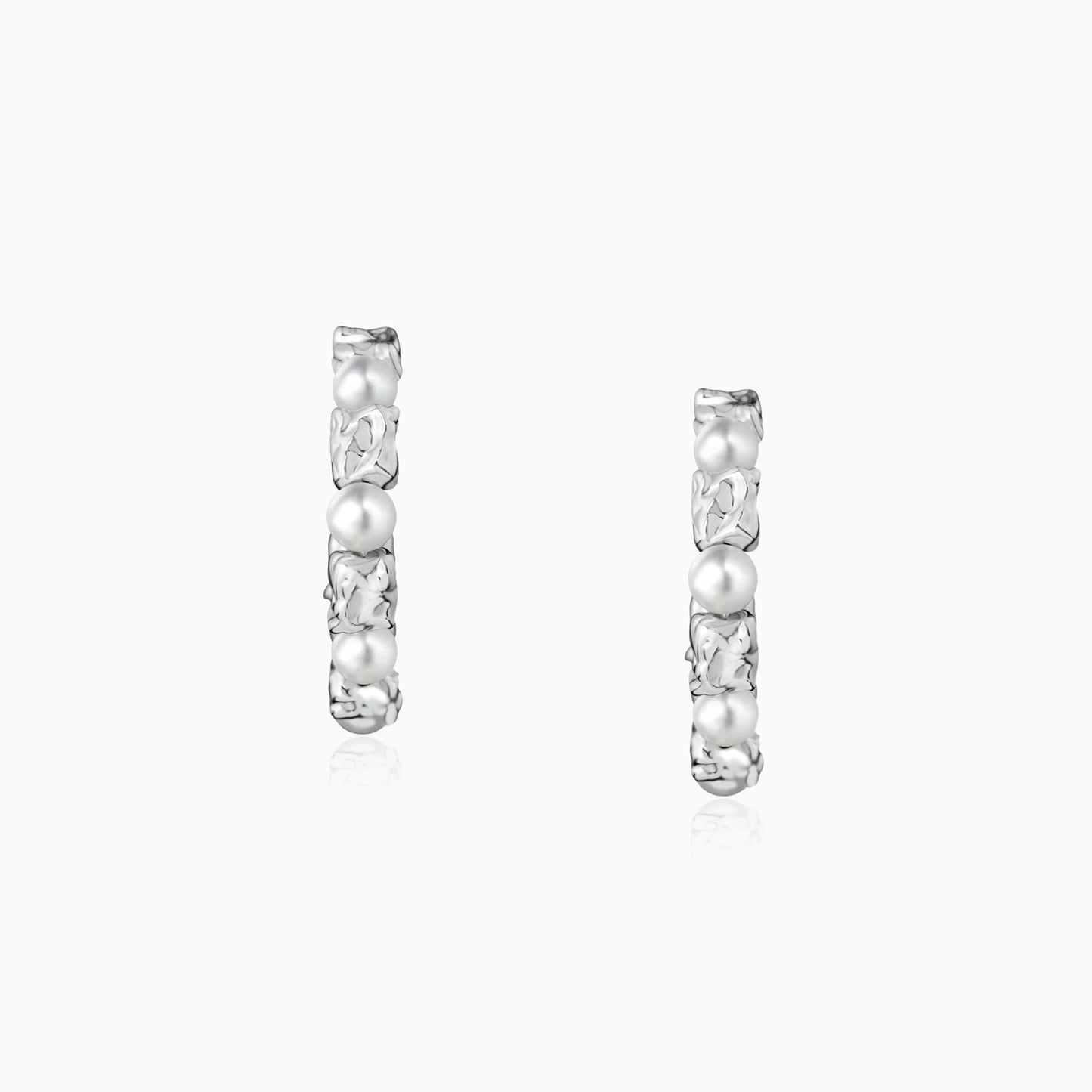 Irregular Textured Pearl Earrings
