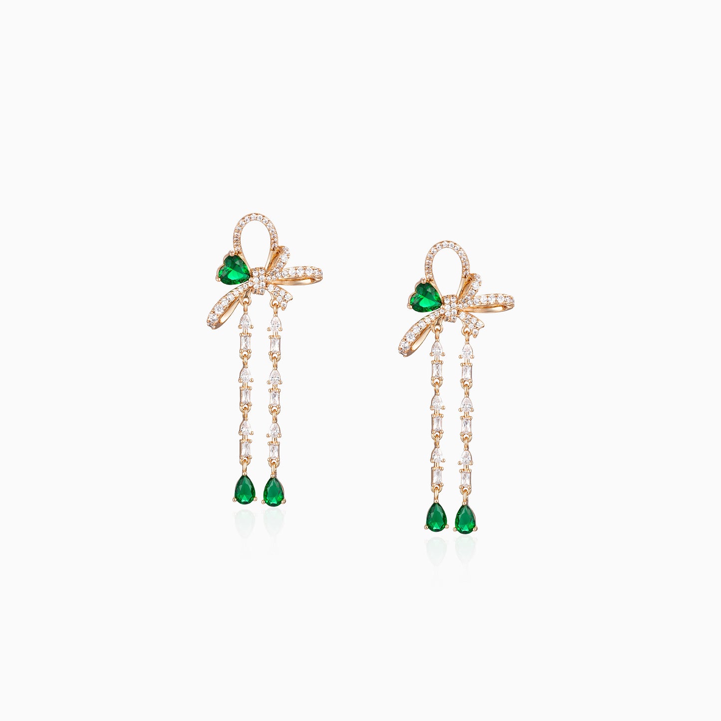 Bowline Emerald-Green Earrings