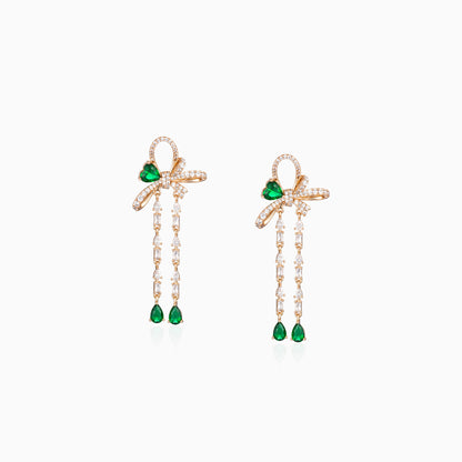 Bowline Emerald-Green Earrings