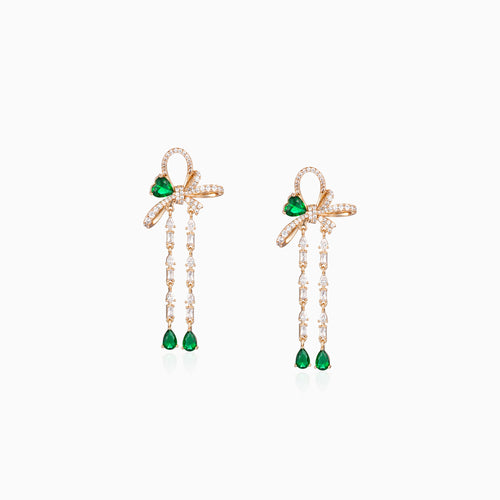Bowline Emerald-Green Earrings