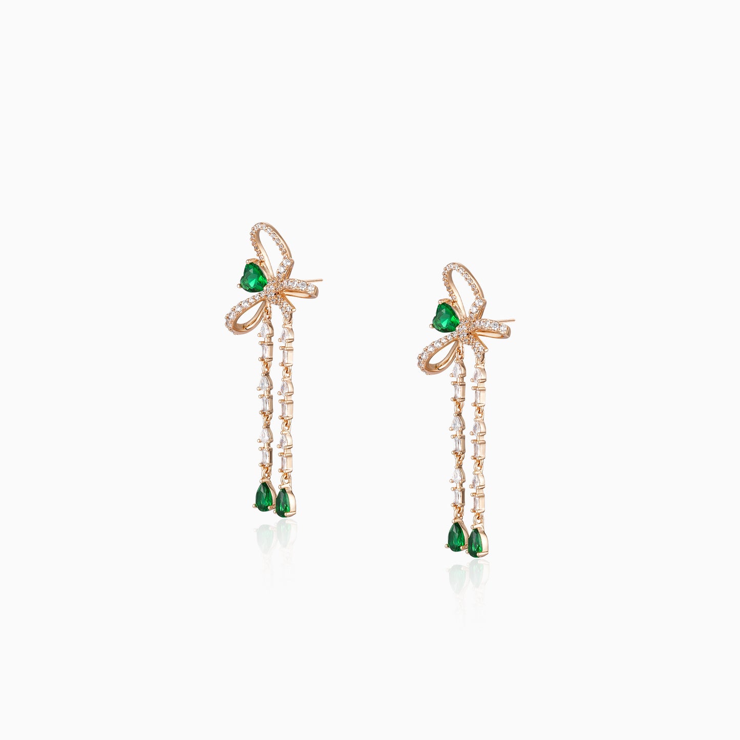 Bowline Emerald-Green Earrings