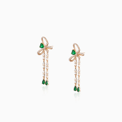 Bowline Emerald-Green Earrings