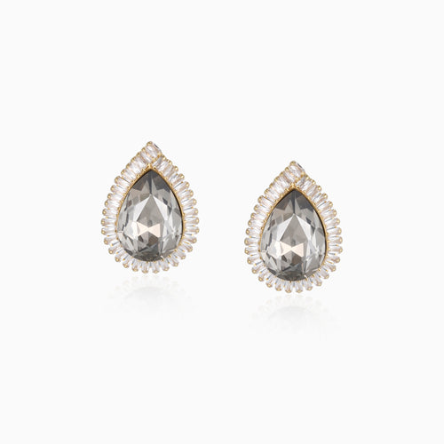 Brilliant Halo Teardrop Earrings